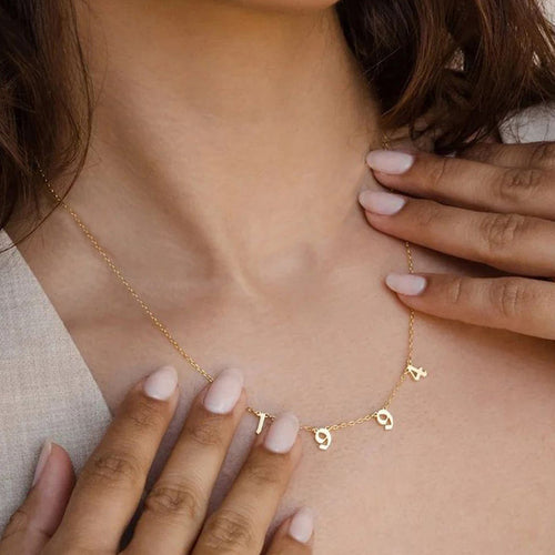 Elegant Number Design Necklace