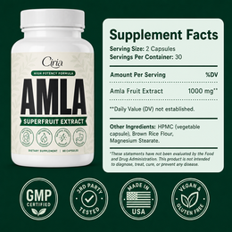 Supplement facts and quality badges