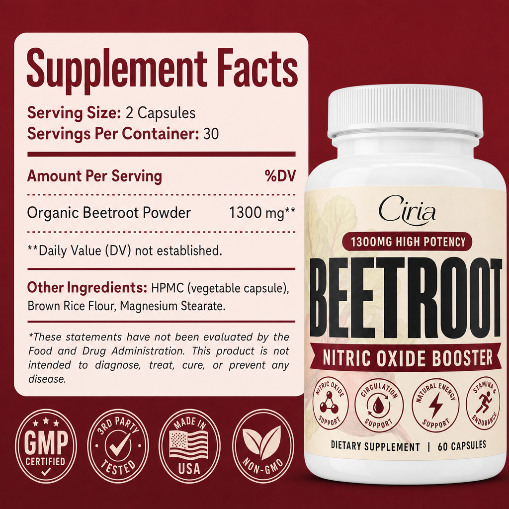 Supplement facts and quality badges