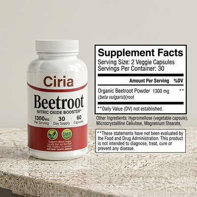 Ciria Beetroot 1300mg - Nitric Oxide Booster