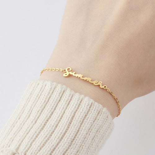 Elegant Signature Name Bracelet