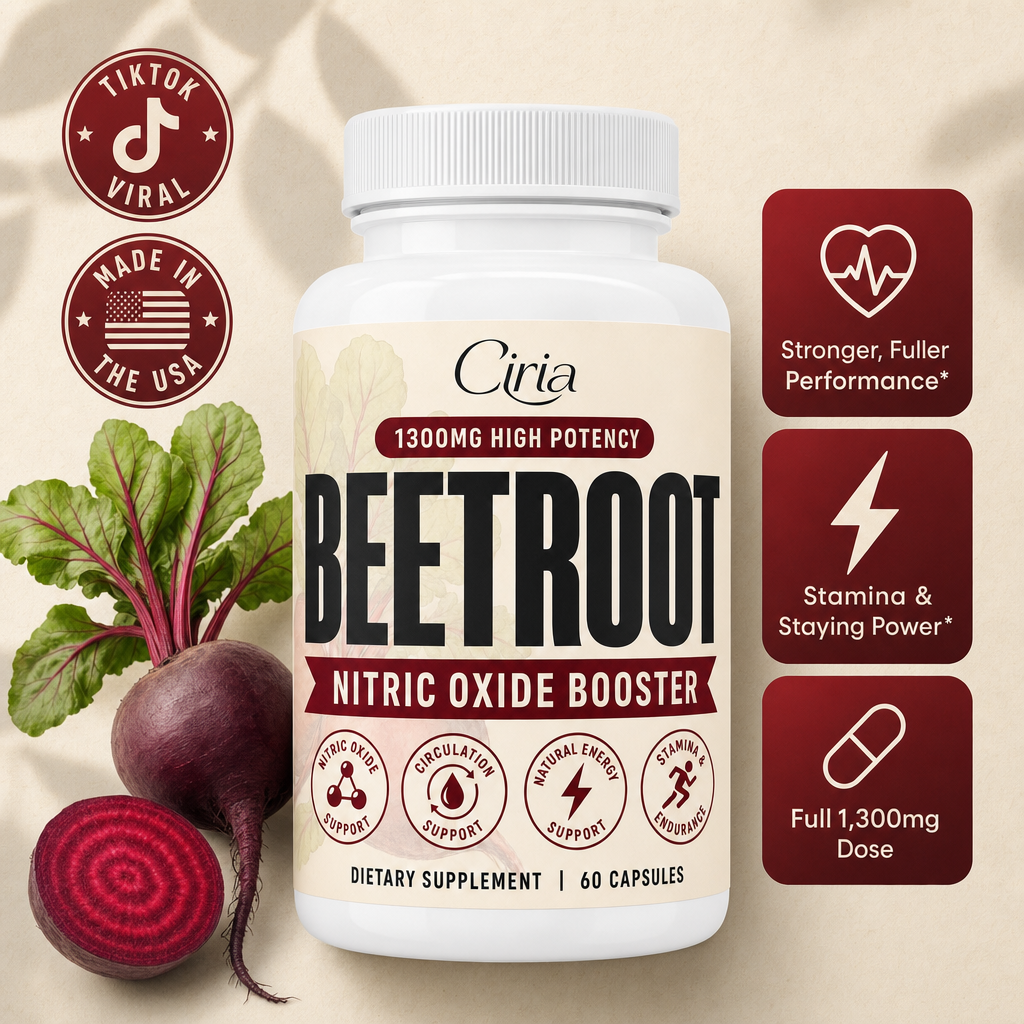 Ciria Beetroot for men — stronger, fuller performance, stamina, full 1,300mg dose